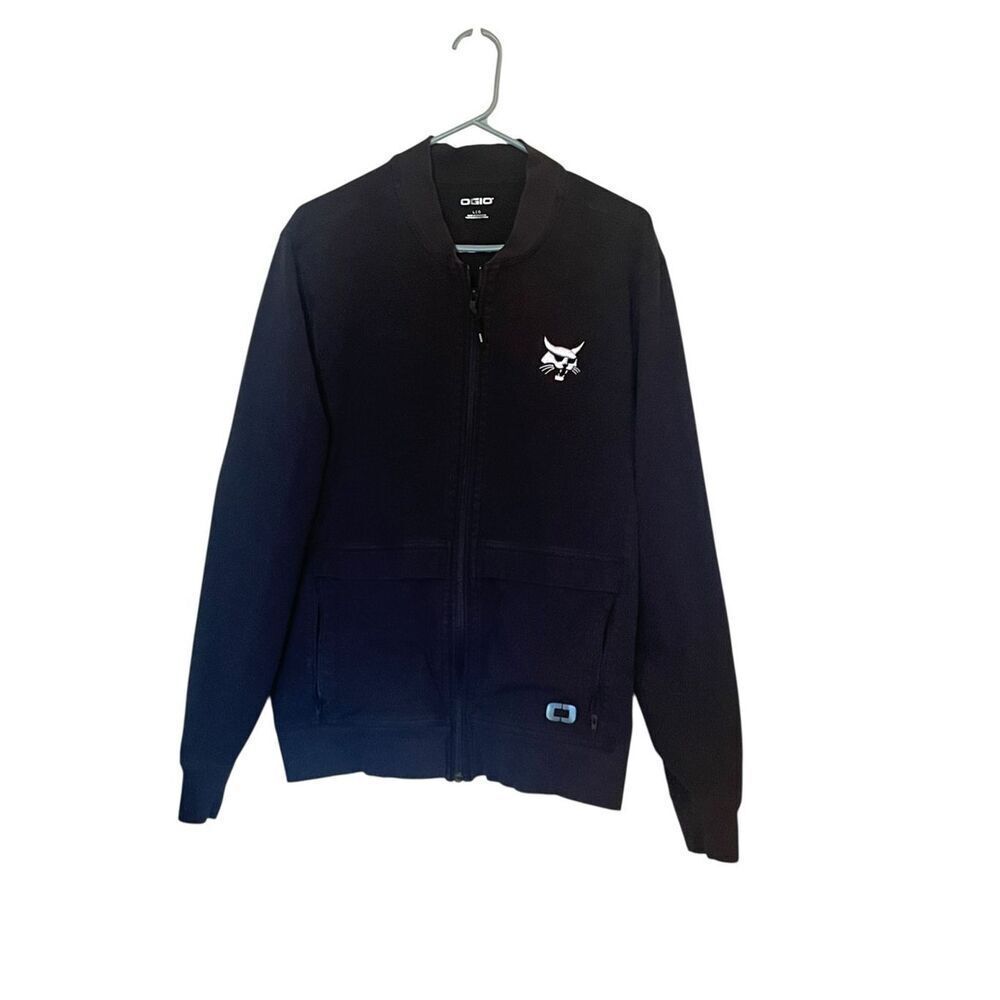 OGIO Mens Black Long Sleeve Cotton Blend Outstretch Full Zip Jacket Size Large